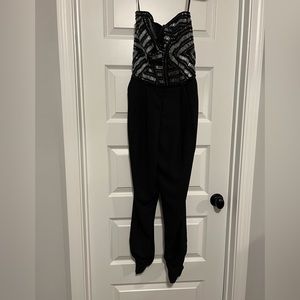 Formal Beaded Strapless Jumpsuit - Parker Brand Boutique